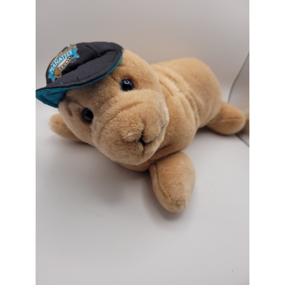 Rare Plush Creations Manatee Plush Toy Unisex 11.5" Tan 1993 Brevard County